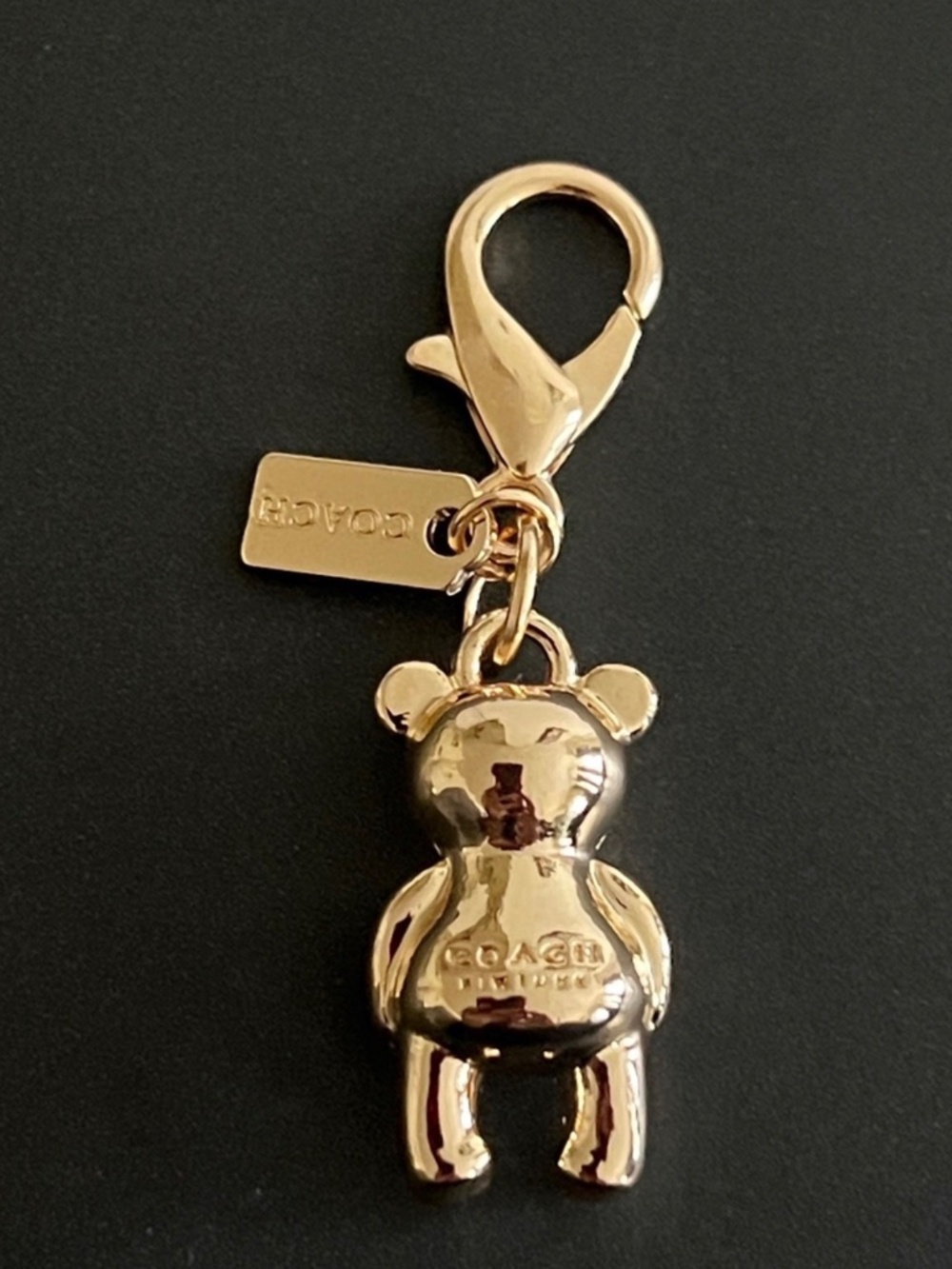 Coach Gold-Tone Teddy Bear Charm Clip - Picture 2 of 4